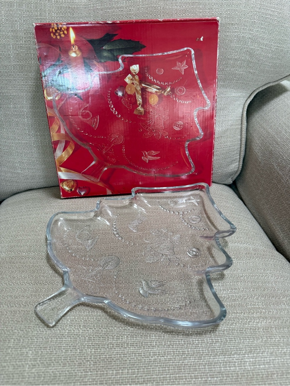 Mikasa Crystal Christmas Tree Platter WY158/501